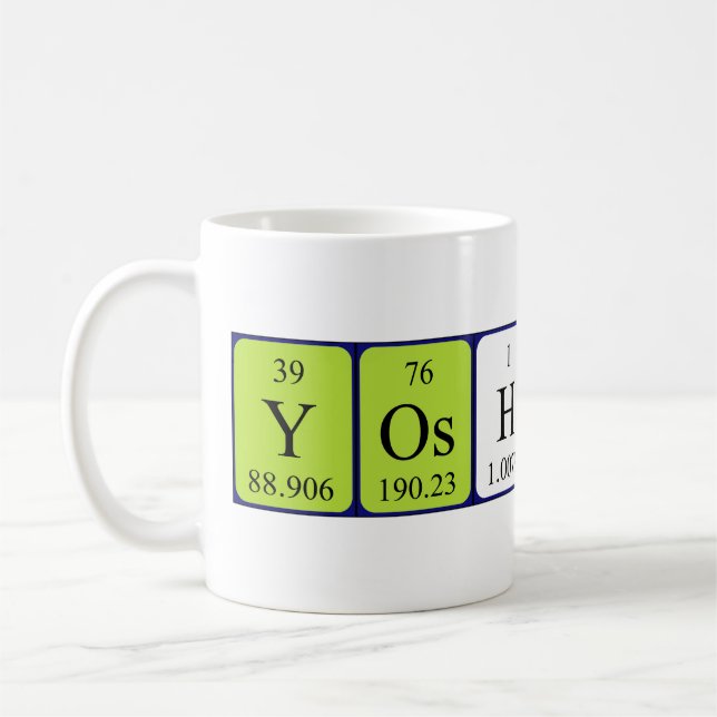 Yoshiko periodic table name mug (Left)