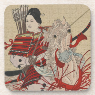 Yoshitoshi Female Warrior Samurai Hangaku Gozen Coaster
