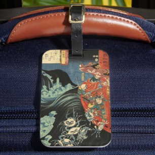Yoshitsune vs. the Taira Ghosts: Japanese Ukiyo-e Luggage Tag