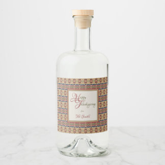 Yoskolo Thanksgiving Liquor Bottle Label