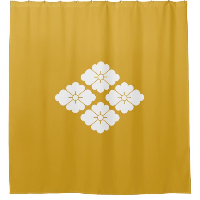 Yotsuhanabishi Shower Curtain (Front)