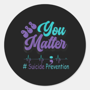 You 988 Suicide Prevention Awareness Month Classic Round Sticker