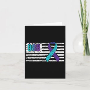 You 988 Suicide Prevention Awareness Ribbon Card