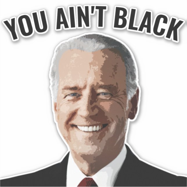 YOU AIN'T BLACK JOE BIDEN CAR DECAL STICKERS (Front)