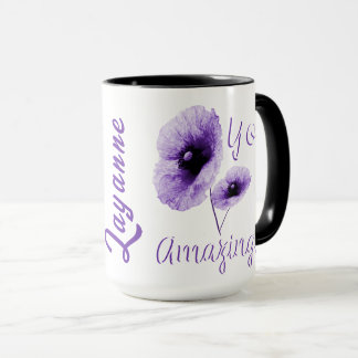 You Amazing Violet Floral Mug