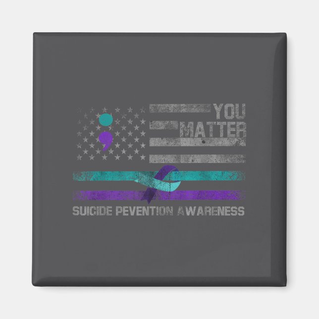 You American Flag Suicide Prevention Awareness  Magnet (Front)