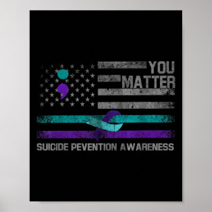 You American Flag Suicide Prevention Awareness  Poster