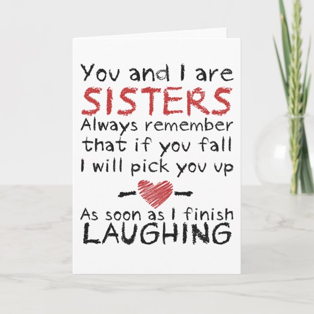 "You and I" Birthday Card for Sister (Front)