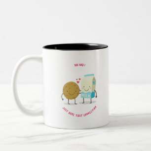 You And I Just That Connection Milk And Cookies Two-Tone Coffee Mug