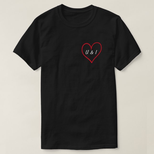 You and I T-shirt (black) (Design Front)