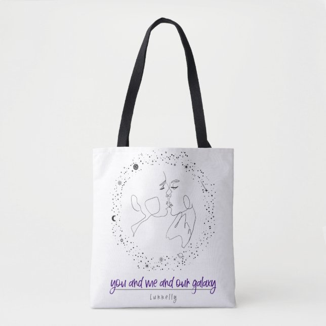 You and me and our galaxy tote bag (Front)