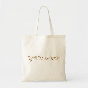 You and me custom tote bag