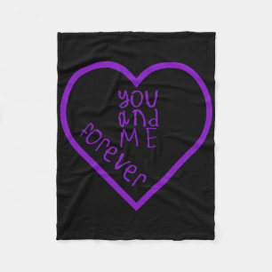 You And Me Forever Sticker2 Fleece Blanket