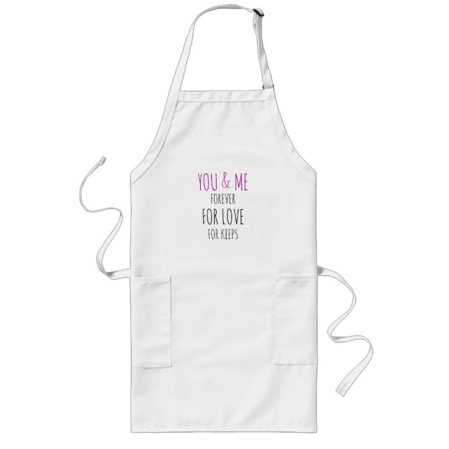 You And Me Forever Wedding Engagement Party Apron (Front)