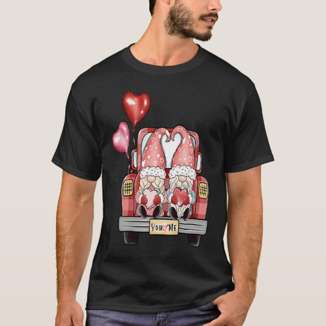 You and Me Gnomes Matching Valentine's Day Couples T-Shirt (Front)