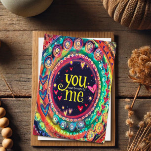 You and Me Inspirivity Colourful Whimsical Modern Card