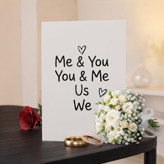 You and Me is All I Need Photo Happy Anniversary Card