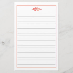 You and Me Love Hearts and Arrow Valentine's Day Stationery