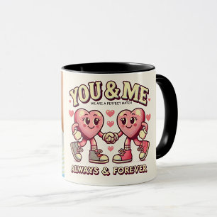 You and me perfect match valentines Photo Mug