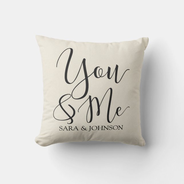 you and me personalised cushion (Front)