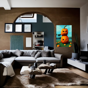 You and me, Pumpkin AI Art Poster