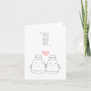 You and Me Salt and Pepper Greeting Card