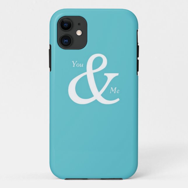 You and Me Teal Case-Mate iPhone Case (Back)