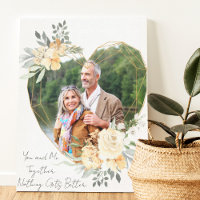 You and Me Together Heart Shape Gold Photo Frame