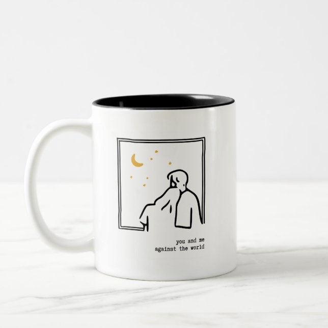 You and Me  Two-Tone Coffee Mug (Left)
