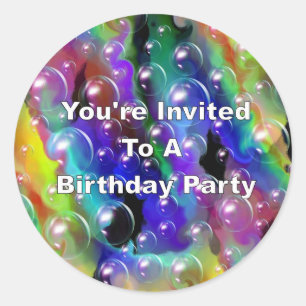 You're Invited To A Birthday Party Classic Round Sticker