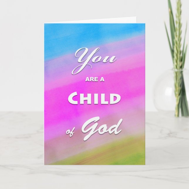 You are a Child of God, Prayer for the Homeless Card (Front)