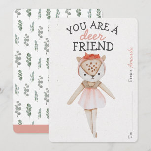 You Are A Deer Friend Girl Valentine Day Classroom