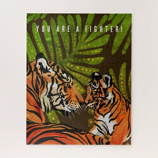 You are a fighter, tigers jigsaw puzzle (Vertical)