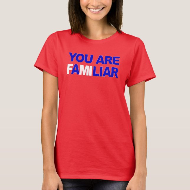 YOU ARE A LIAR FUNNY T-Shirt (Front)