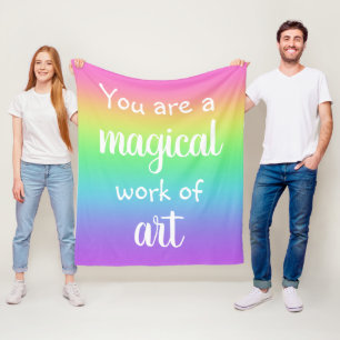 You Are A Magical Work of Art Rainbow Blanket