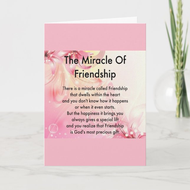 ***YOU ARE A MIRACLE IN MY LIFE*** BIRTHDAY WISHES CARD (Front)
