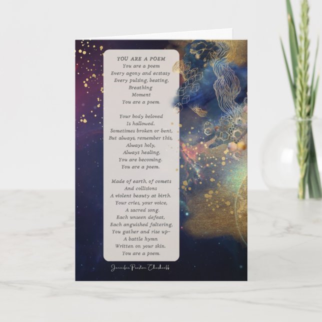 You Are A Poem Greeting Card (Front)