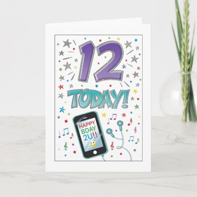 YOU ARE A "PRE-TEEN" AND "12 YEARS OLD" CARD (Front)