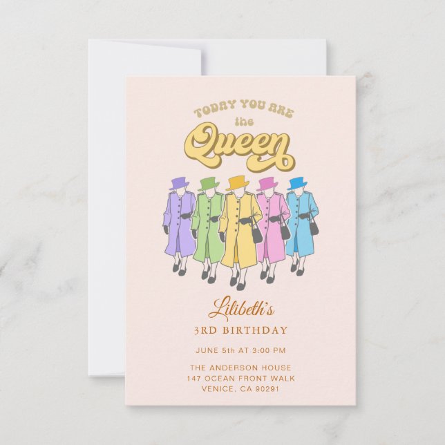 You are a Queen Birthday Jubilee Invitation (Front)