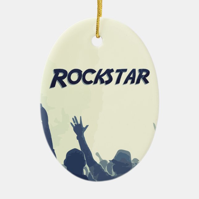 You are a Rockstar! Ceramic Tree Decoration (Front)