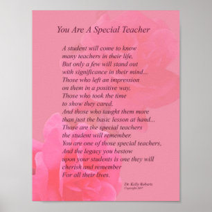 You Are A Special Teacher Poster