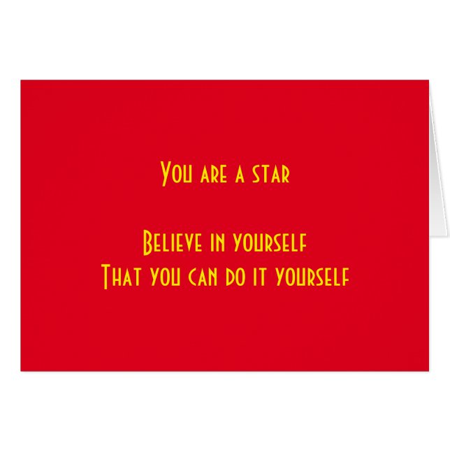 You are a star (Front Horizontal)