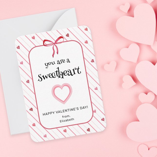 You Are A Sweetheart Classroom Valentine Card (Creator Uploaded)