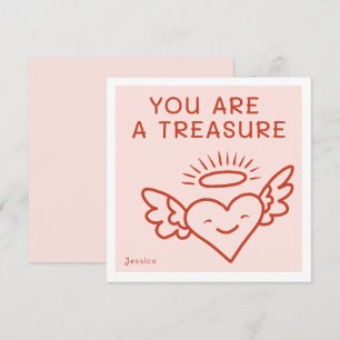 You Are a Treasure Blush Valentine Holiday Card