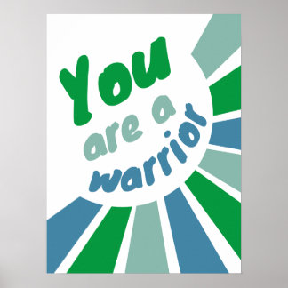 You are a Warrior positive affirmation poster