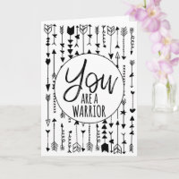 you are a warrior sympathy card condolences loss