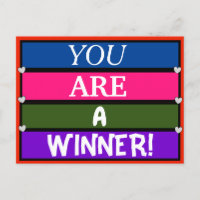 YOU ARE A WINNER Colourful Quote Inspirational