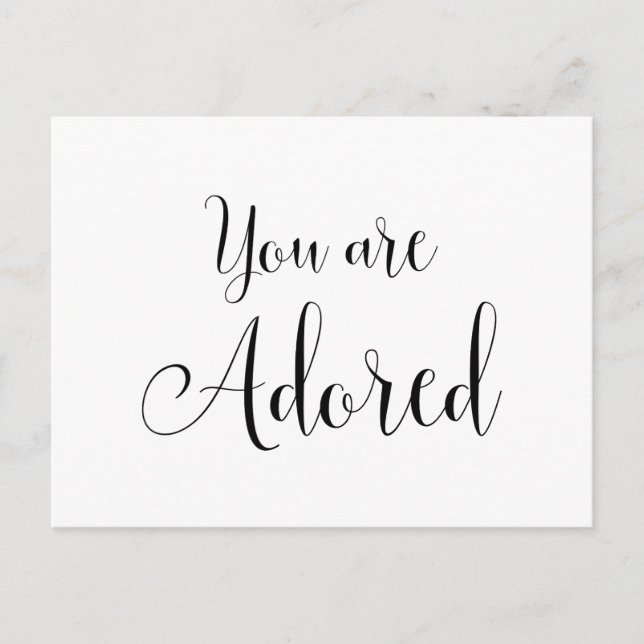 You are Adored, Inspiring Message Postcard (Front)