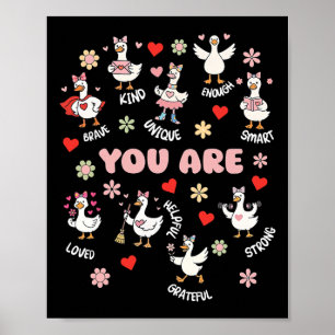You Are Affirmations Silly Goose Valentines Teache Poster