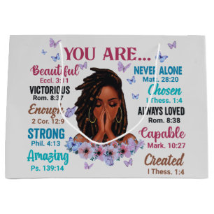 You Are African Melanin Black Woman SIsta Large Gift Bag